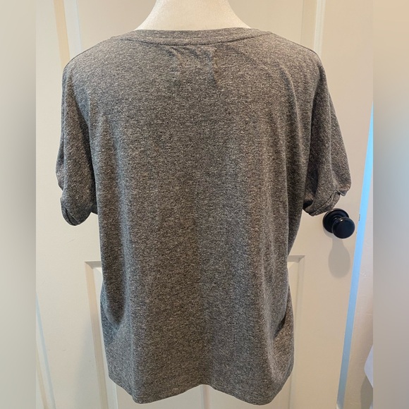 SOL ANGELES Women’s Grey Vneck Short Sleeve T-Shirt - Picture 2 of 8